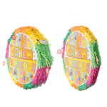 Пиньята складная, Круг, С Днем Рождения, 42*42*9 см, 1 шт. в упак. , 6231854-BX