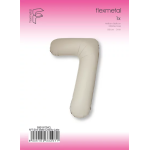Шар (40''/102 см) Цифра, 7 Slim, Кремовый Латте, Матовый, 1 шт. в уп., B901917MCL
