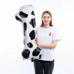 Шар (40''/102 см) Цифра, 1 Пятнышки, Черный/Белый, 1 шт. в уп., 23771