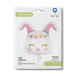 Шар (25''/64 см) Фигура, Цветочный Зайка, 1 шт. в уп., G72122-P