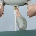 Шар с клапаном (16''/41 см) Мини-фигура, Буба, Белый, 5 шт. в уп., 501913