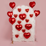 Шар (18''/46 см) Сердце, Красный, Металлик, 1 шт., 123034