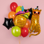 Шар (47''/119 см) Фигура, Леопард в солнечных очках, 1 шт. в уп., 26109P