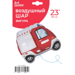 Шар (23''/58 см) Фигура, Пожарная машина, 1 шт. в уп., 26697