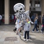 Шар (103''/262 см) Фигура 3D, Скелет XXL (надув воздухом), Белый, 1 шт. в уп., 23721