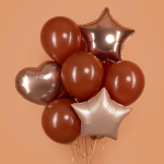 Шар (18''/46 см) Сердце, Розовое Золото, Металлик, 1 шт., 123130