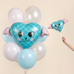 Шар (35''/89 см) Сердце, Вау, 1 шт. в уп., 943975