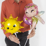 Шар (12''/30 см) Мини-фигура, Солнце, 1 шт., 902843