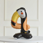 Шар (23''/58 см) Цифра на подставке, 4 Зверята, Тукан, 1 шт. в уп., 24654