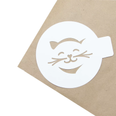 Трафарет, Круг, Котенок, 10*10 см, 1 шт., КФ-38